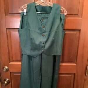 2 pc Teal Pantsuit